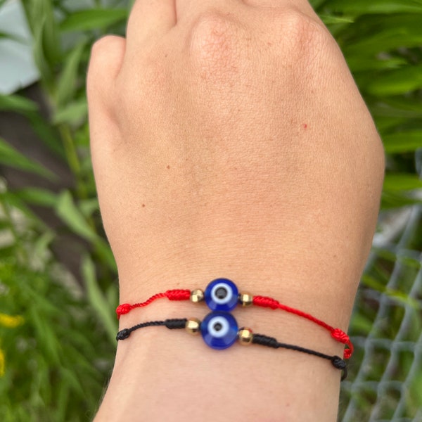 7 knot Evil Eye bracelet or Anklet