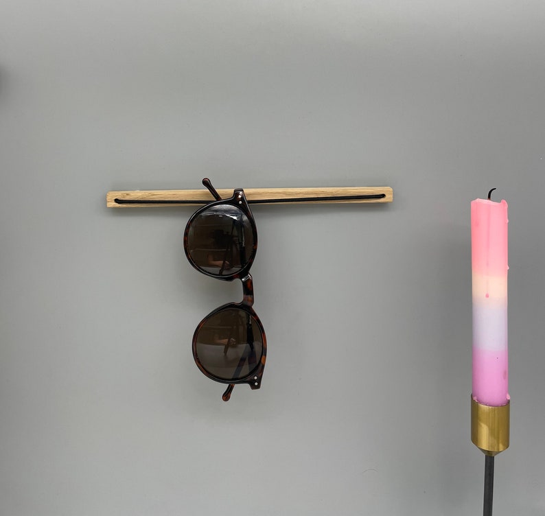 Porte-lunettes mural en bois montage facile, minimaliste et durable, lunettes de soleil, rangement de lunettes image 8