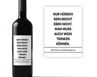 Geburtstagsgeschenk I Personalisiertes Weinetikett I Geschenk Dankeschön I beste Freundin I Kollege I Kollegin I Wein I Ruhestand