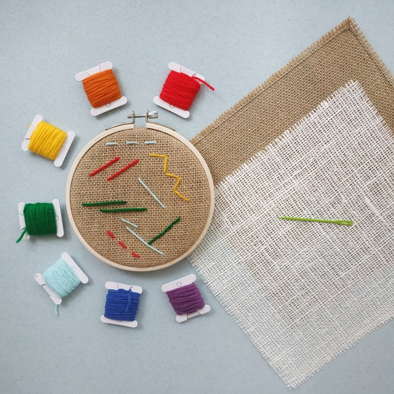 Embroidery kits for beginner Sewing Kit for Kids Montessori Etsy