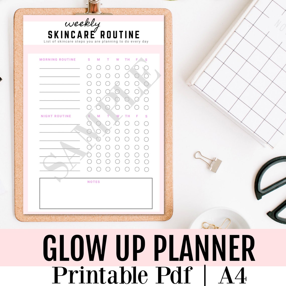 Glow Up Planner Beauty Planner 2021 Planner Beauty Tracker Etsy