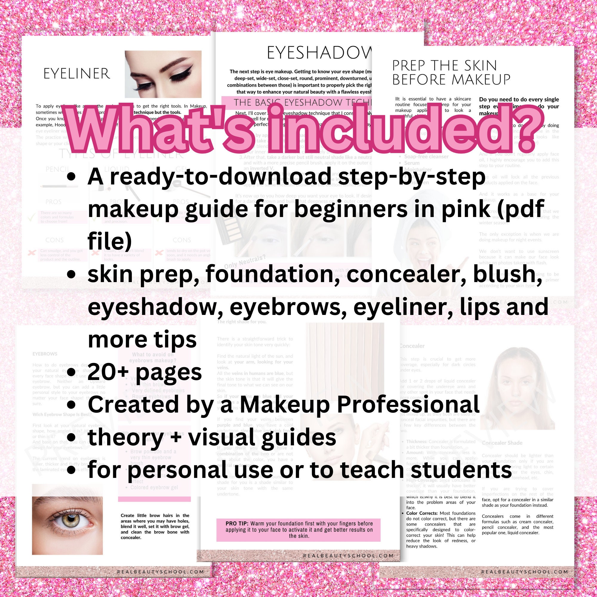 Makeup Manual Ebook Makeup Guide for Beginners Makeup Training Pdf Mua ...