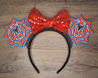 Friendly Neighborhood Spider Mouse Ears | Interchangeable 3D Printed Headband | Park Accessory | Gift for Disney Fans | Superhero