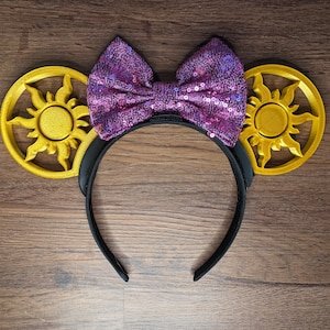 Glimmering Sun Mouse Ears | Interchangeable 3D Printed Headband | Park Accessory | Gift for Disney Fans | Princess Ears
