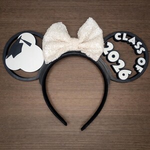 Graduation Mouse Ears | Interchangeable 3D Printed Headband | Park Accessory | Gift for Disney Fans | Gift for Graduates | Customizable