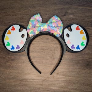 Artists Palette Mouse Ears | Interchangeable 3D Printed Headband | Disney Park Accessory | Festival of the Arts | Epcot