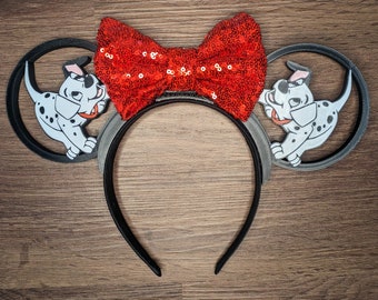 Dalmation Puppy Mouse Ears | Interchangeable 3D Printed Headband | Park Accessory | Gift for Disney Fans