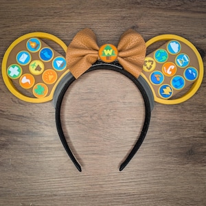 Äventyrsspanarmärken Musöron | Utbytbara 3D-utskrivna öron för Disney-resor | Pixar-karaktärsinspirerat pannband |