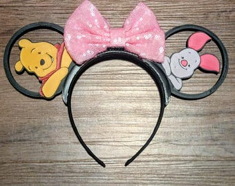 Hundred Acre Wood Pals Mouse Ears | Interchangeable 3D Printed Headband | Park Accessory | Gift for Disney Fans