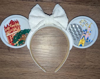 Four Parks Mouse Ears  |  3D Printed Interchangeable Headband | Disney Parks Accessory | Gift for Disney Fans