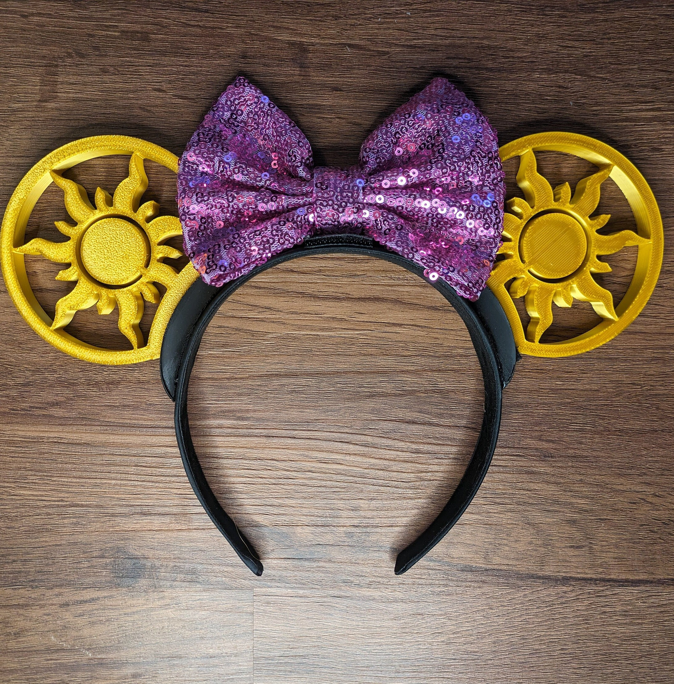 Disney Rapunzel 3D printer custom Minnie Mouse ears Best Day Ever - 3D Tangled Ears *bow Sold Separately * - Etsy main image 2