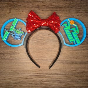 Pizza Alien Mouse Ears | Interchangeable 3D Printed Headband | Park Accessory | Gift for Disney Fans | Gift for Pixar Fans