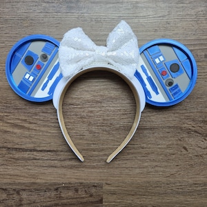 Droid Companion Mouse Ears | Interchangeable 3D Printed Headband | Galaxy’s Edge Outfit Accessory | Disney Park Ready
