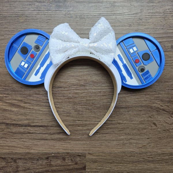 Droid Companion Mouse Ears | Interchangeable 3D Printed Headband | Galaxy’s Edge Outfit Accessory | Disney Park Ready