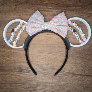 Freundschaftsarmband Mauseohren | 3D gedrucktes austauschbares Disney Stirnband | Park Outfit Accessoire | Geschenk für Disney Fans