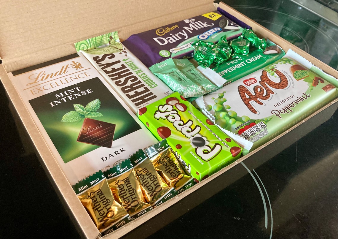 Caja de chocolate de menta / Golosinas de chocolate de menta / Etsy