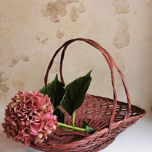 vintage painted reed basket