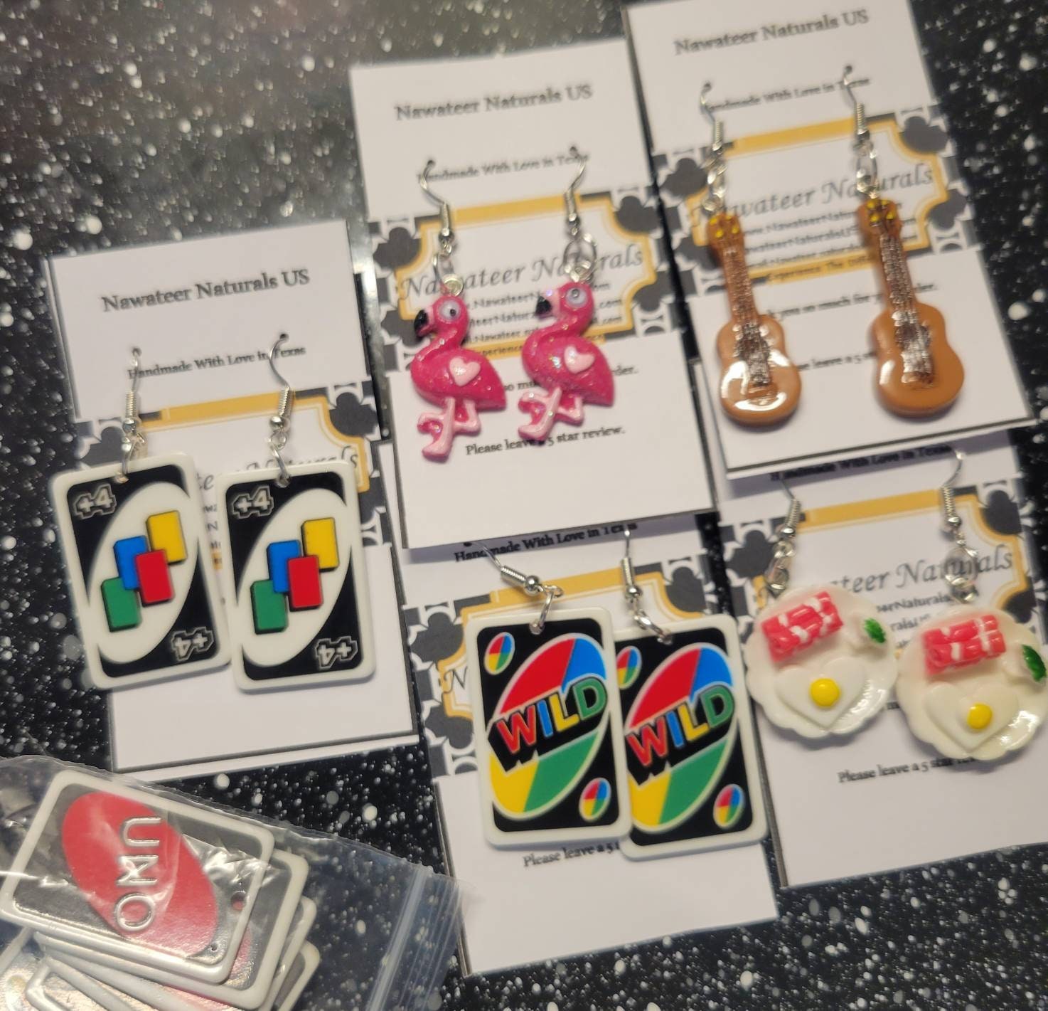 Wholesome Memes Reverse Uno Card Earrings Pink / Valentines 