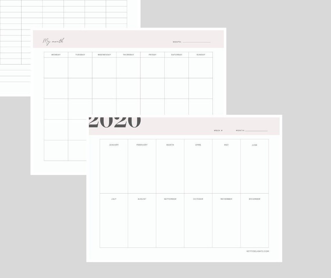 9 Minimal Printable Pages to Get Organized in All Aspects of - Etsy