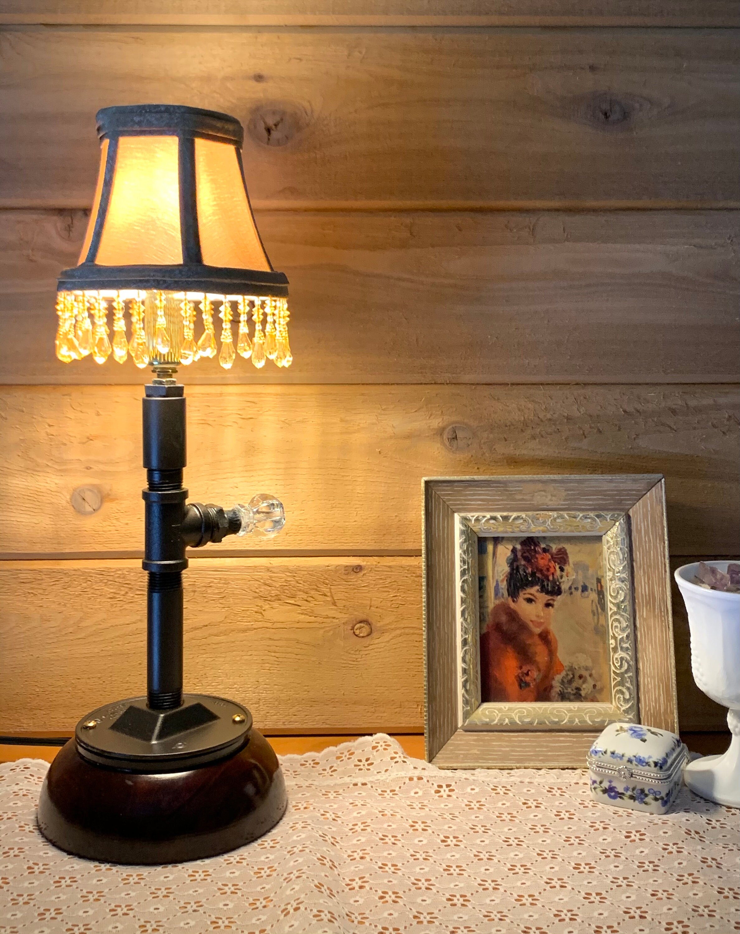 Vintage style Bedroom Lamp Etsy