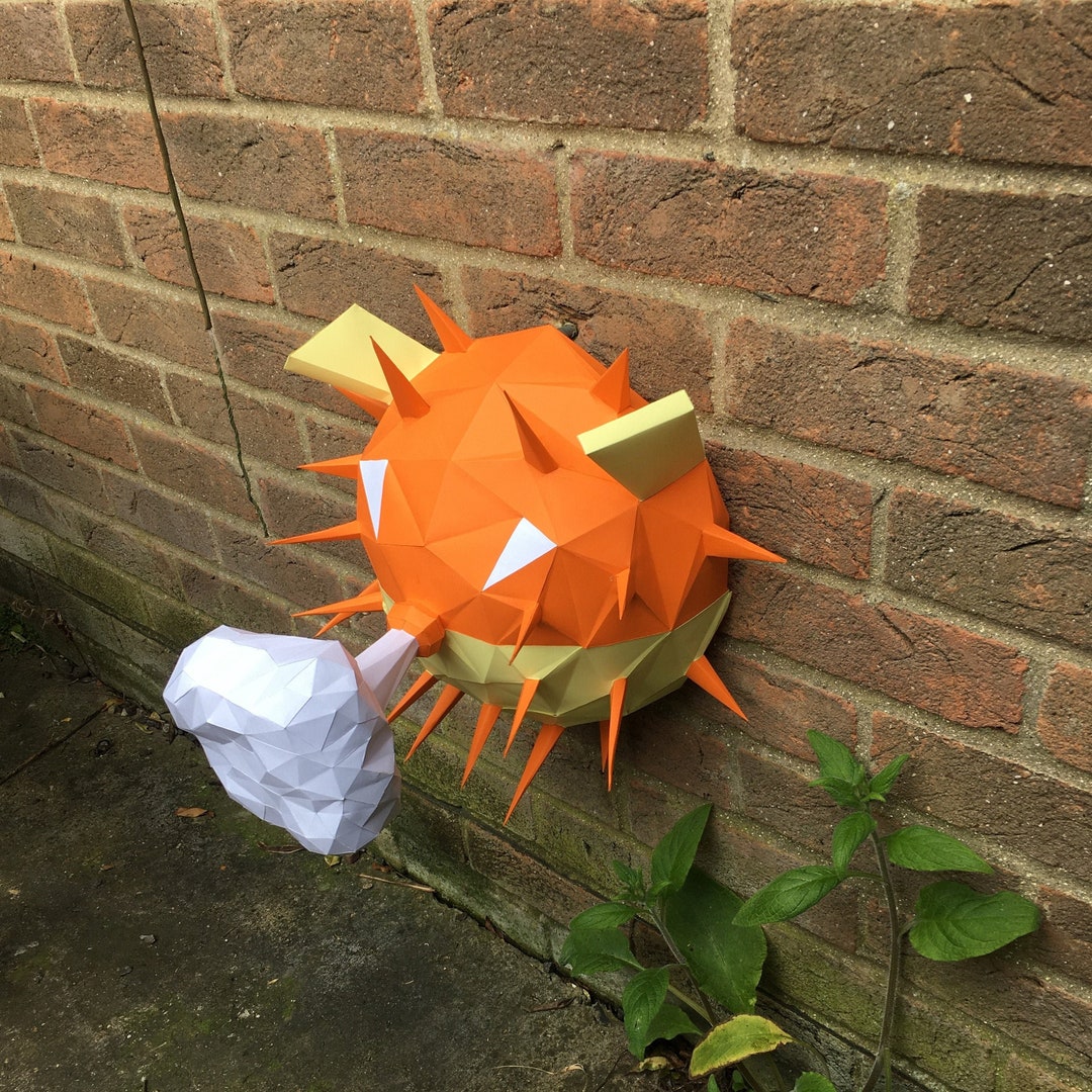 PUFFER PUFFING FISH Diy 3D Origami Papercraft Metal Welding Pdf