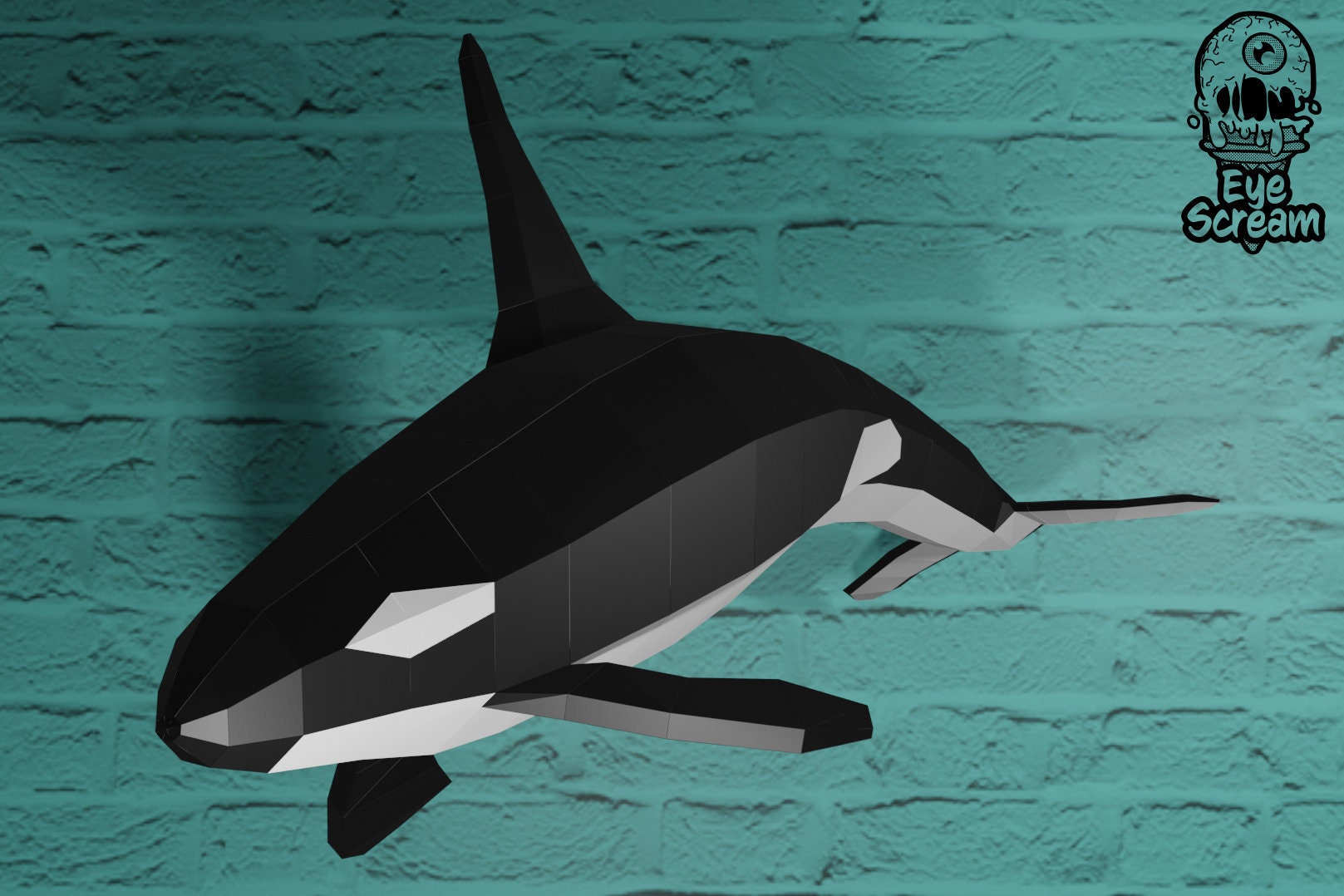 KILLER WHALE DIY 3D origami papercraft trophy Etsy