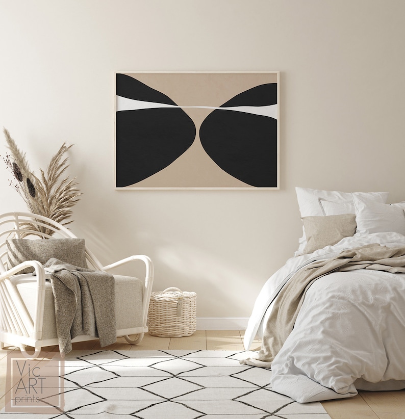 Abstract Art Decor Contemporary Print Bedroom Wall Art | Etsy