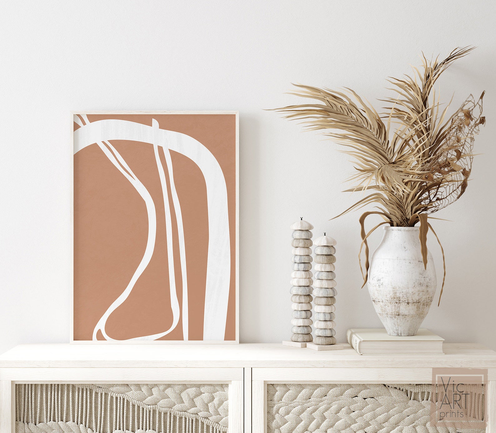 Minimalist Print Large Bedroom Wall Art Abstract Prints | Etsy