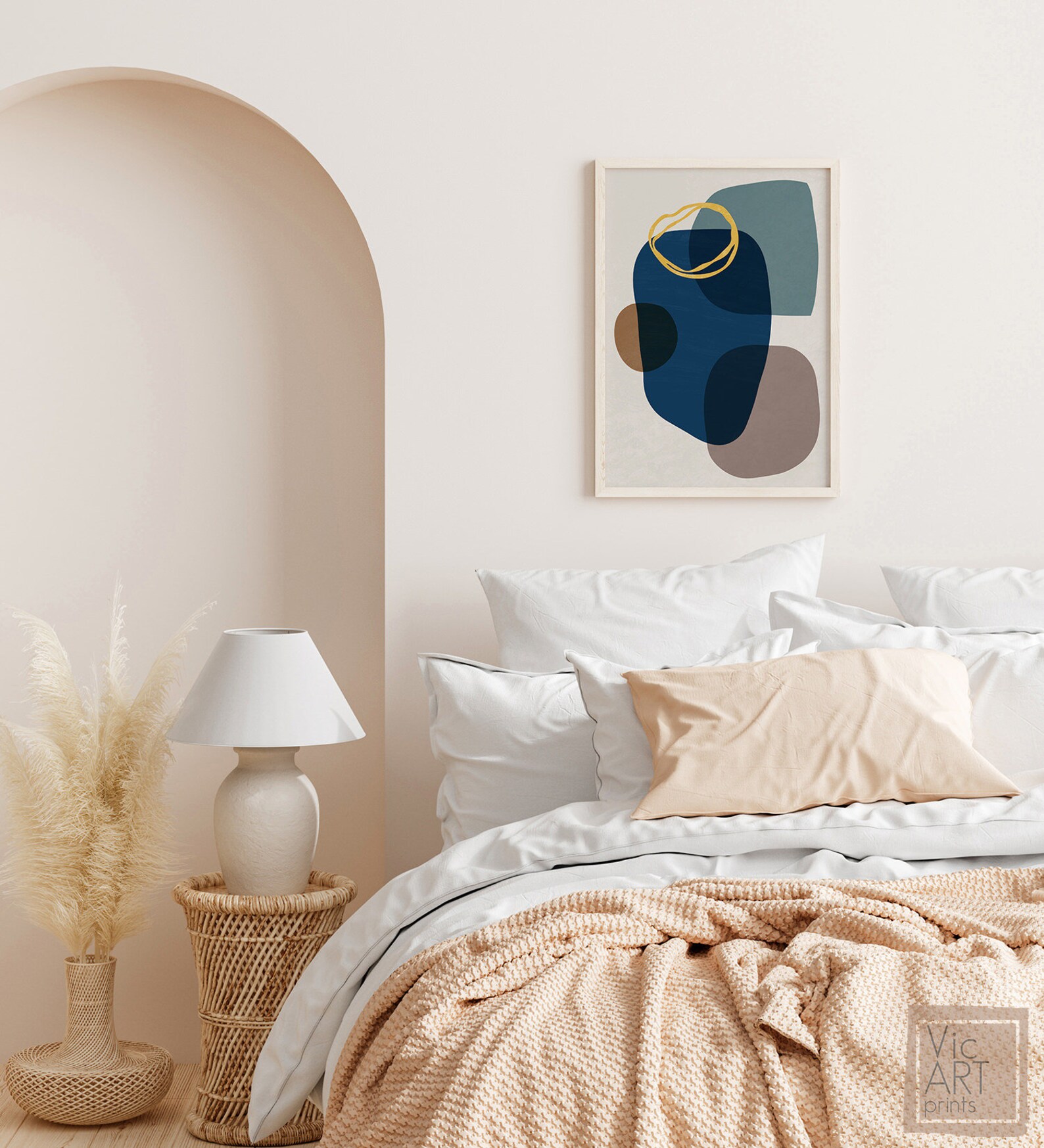 Abstract Wall Art Contemporary Print Large Bedroom Poster Etsy