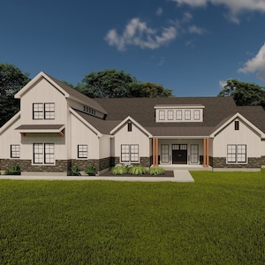 Modern Plan with bonus room Farmhouse farm house plans home plans construction plan