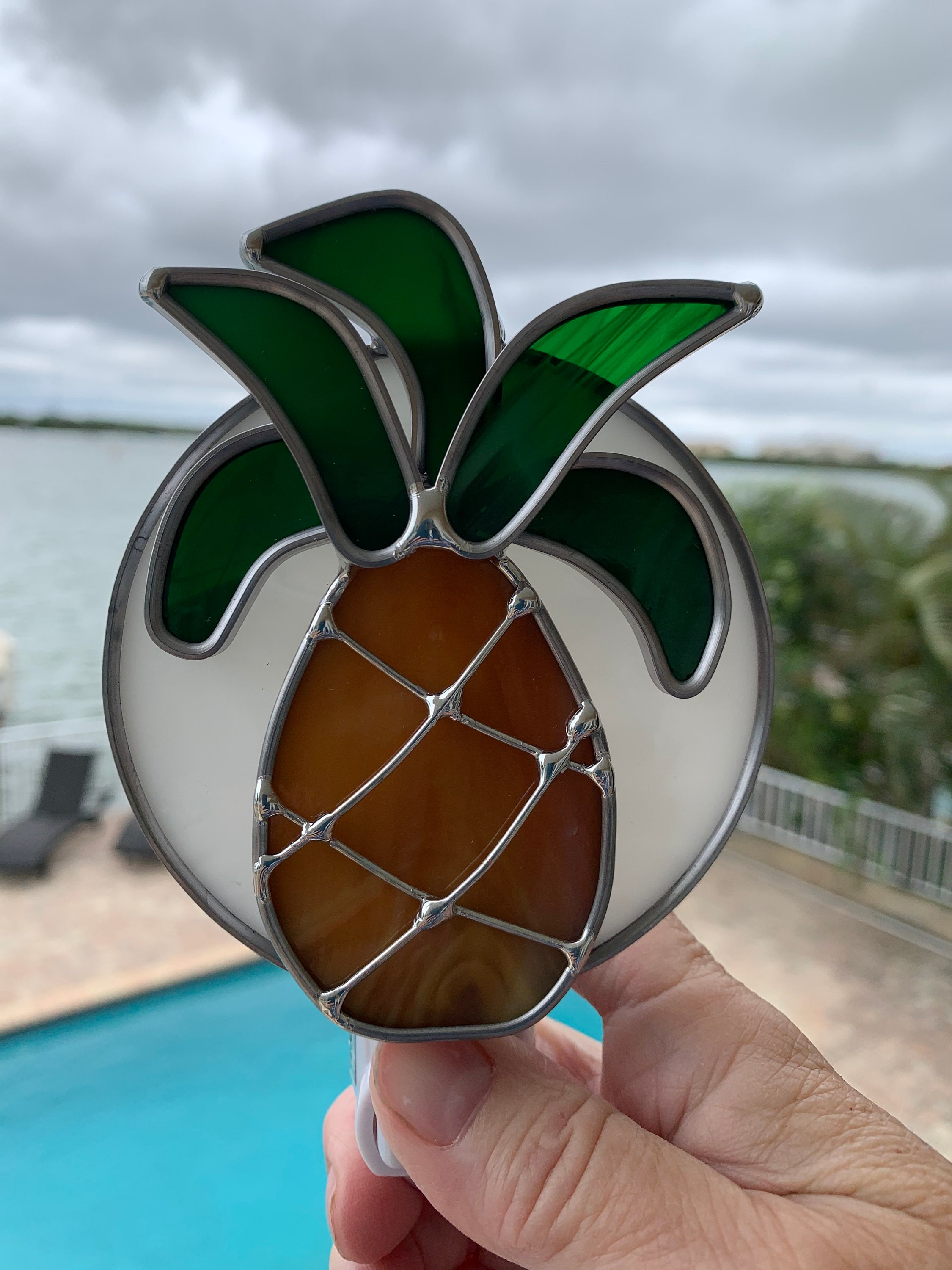 Pineapple Stained Glass Nightlight Free Priority Shipping Etsy