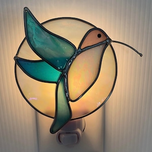 Hummingbird Stained Glass Nightlight