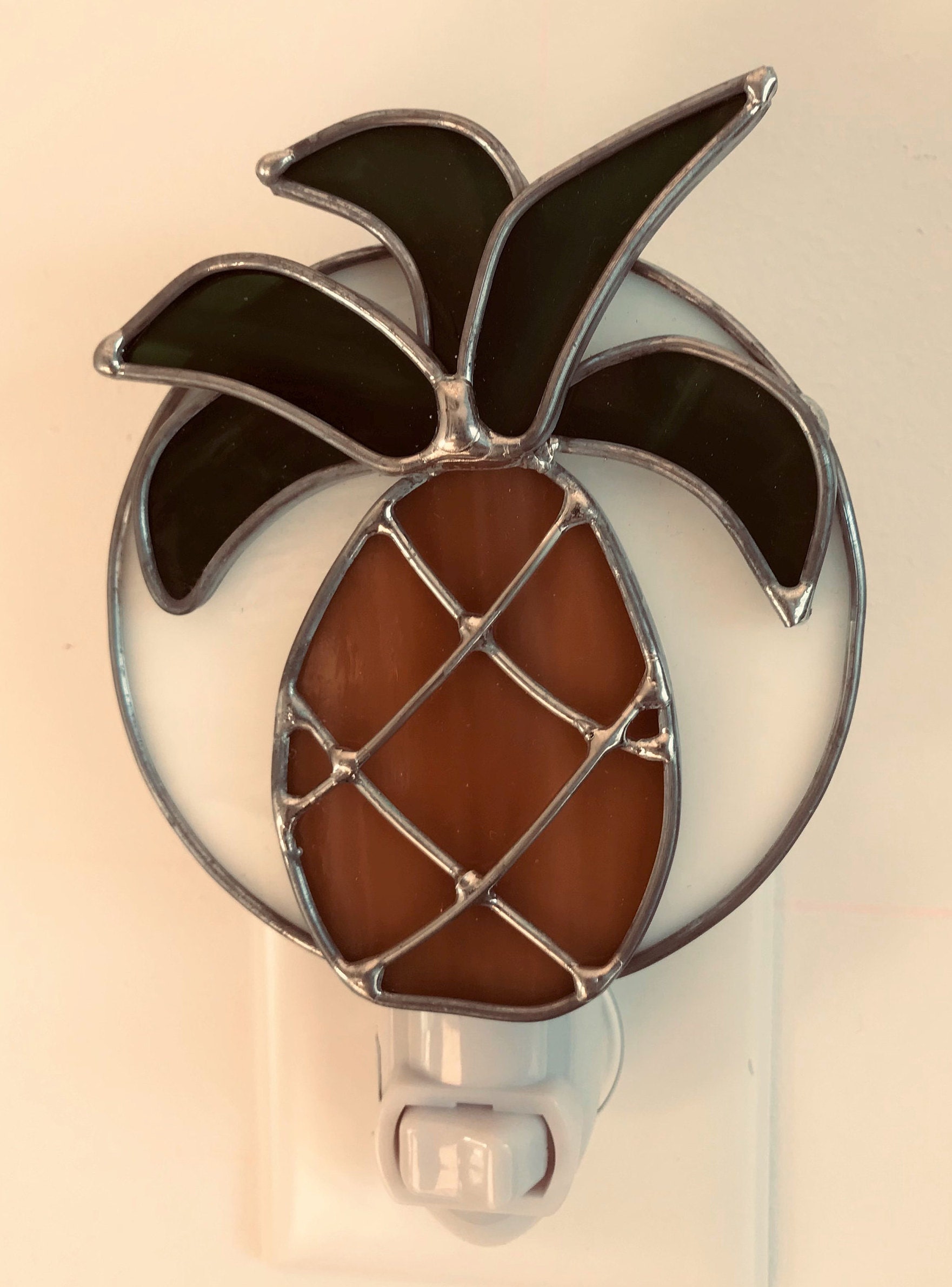 Pineapple Stained Glass Nightlight Free Priority Shipping Etsy