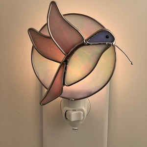 Hummingbird Stained Glass Nightlight