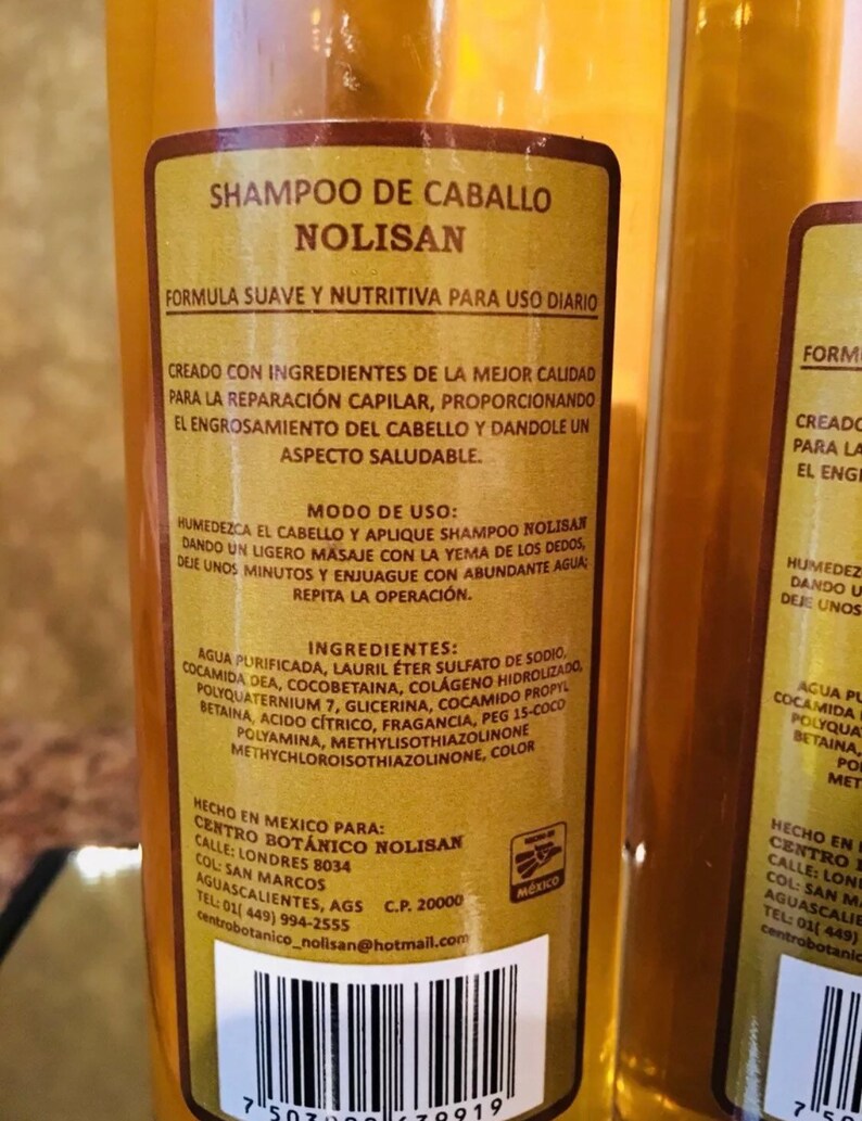 Nolisan, Shampoo De Caballo, Hair Regrowth, Fuller Thicker Hair, Growth