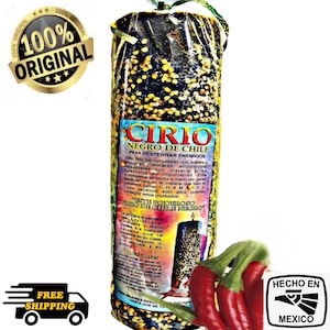 Veladora de Chile Legitimo, Cirio Negro Preparado, Black pepper Ritual Candle, prepared by shamans, fights evil and keep away bad things