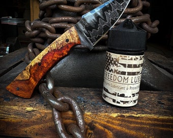 The “Valkyrie” EDC Knife in Stainless/Damascus Go Mai