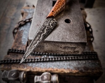 Hand Forged Damascus Paring Knife