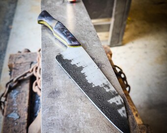 Stainless San Mai Damascus Core Gyuto Kitchen Knife