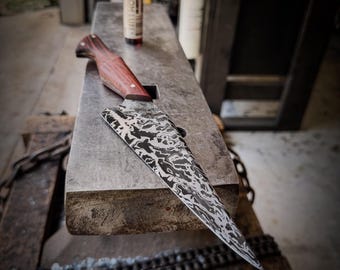 Twisted W Damascus “Viggo” Profile Petty Chef Knife