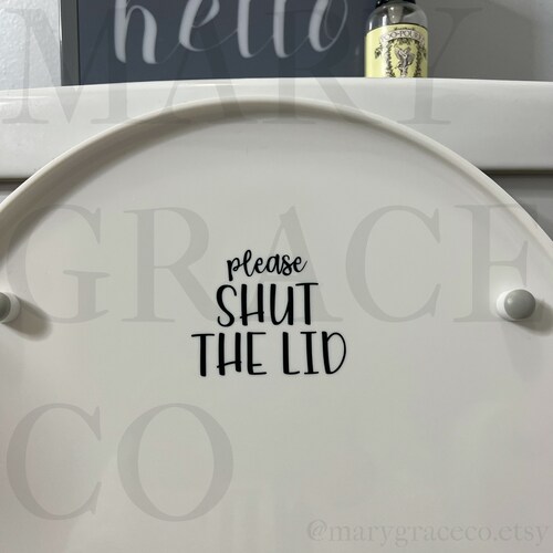 Put the Lid Down Decal Funny Boys Restroom Decor Close the Etsy