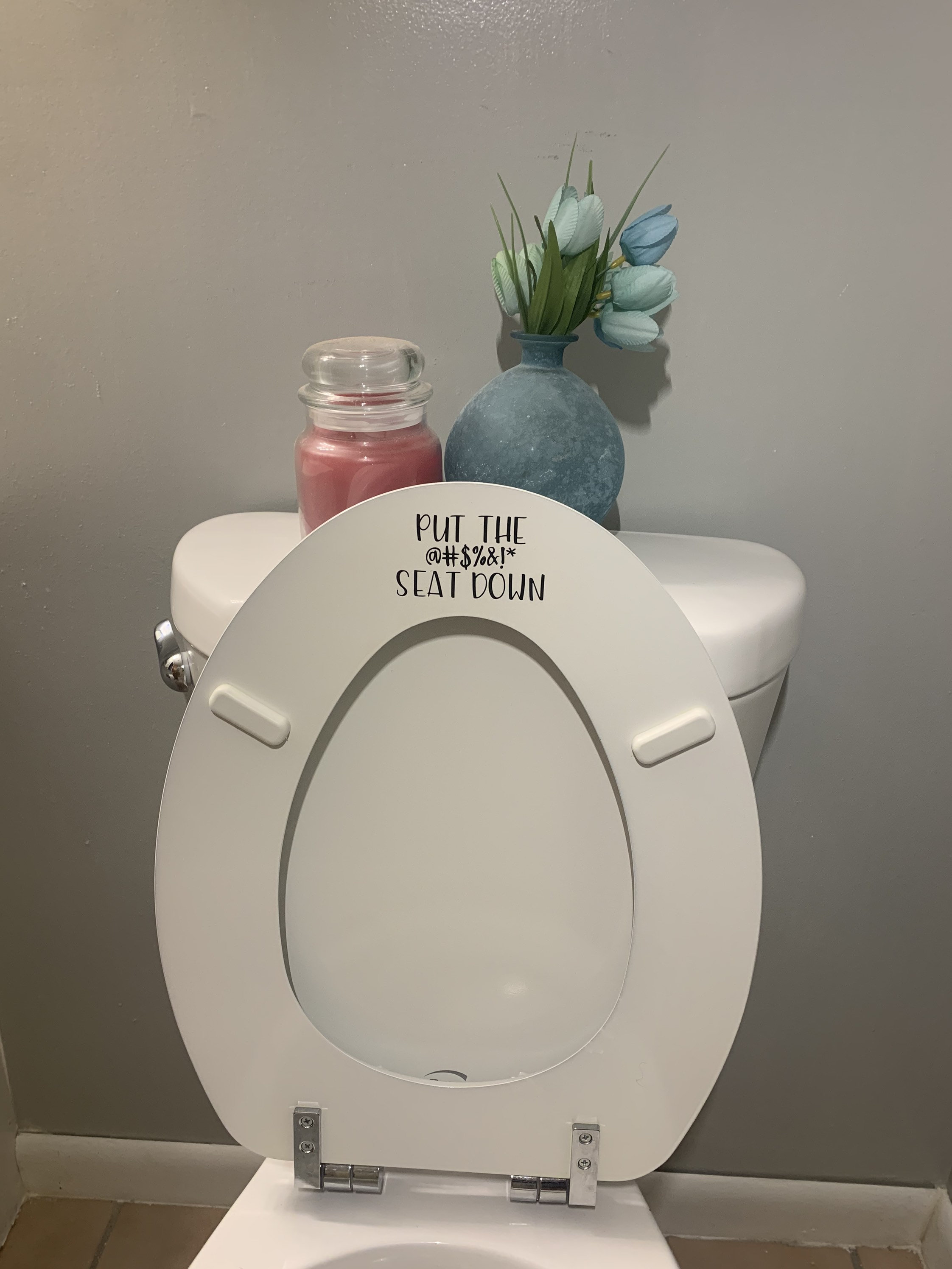 Put the & Seat Down Decal Funny Boys Restroom Decor Etsy
