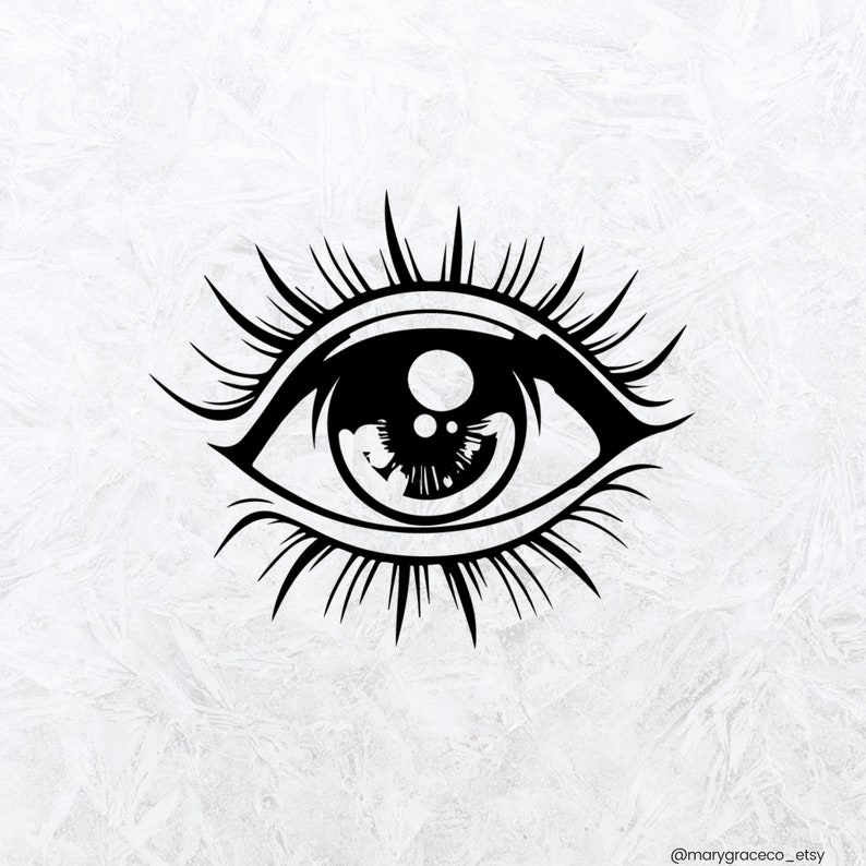 Eye SVG Eye Clip Art Vector Eyeball Clipart Eye Icon Etsy