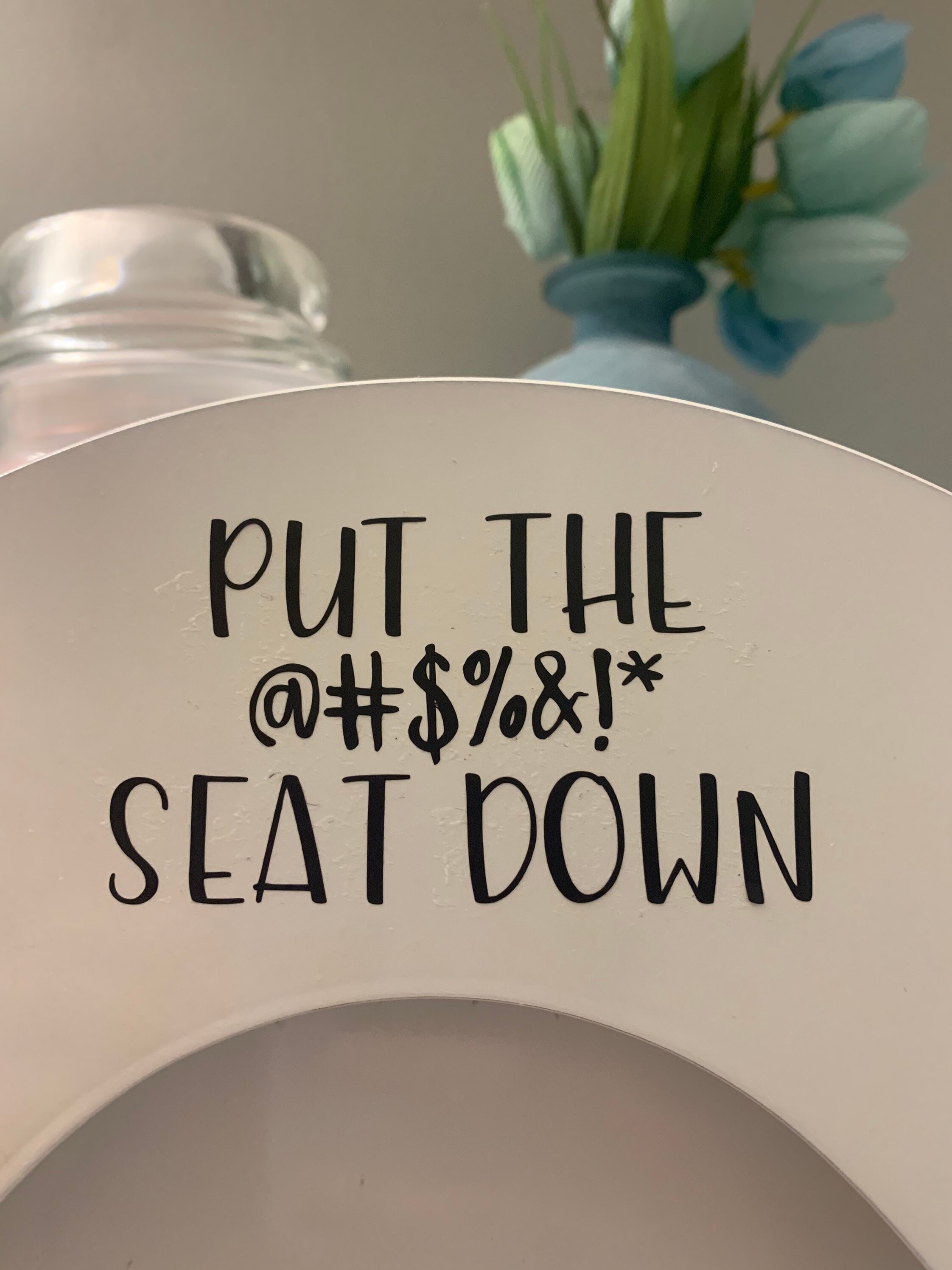 Put the & Seat Down Decal Funny Boys Restroom Decor Etsy
