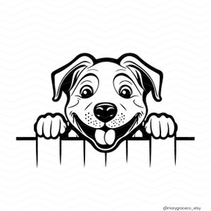 Peeking Pitbull Dog Files SVG, PNG, JPG | Instant Digital Download | Simple Design | Dog | Dog Breed | puppy mama