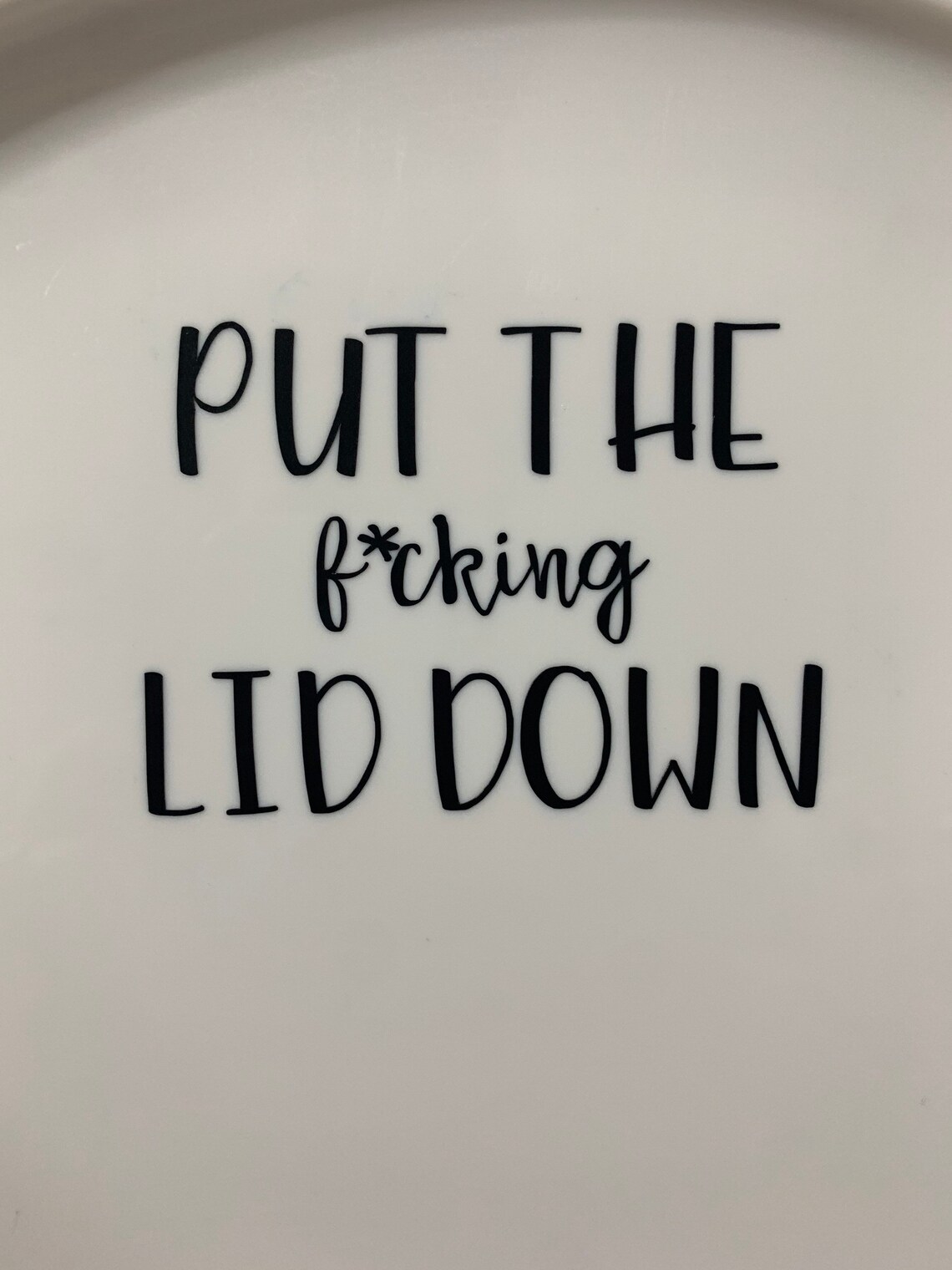 Put the Lid Down Decal Funny Boys Restroom Decor Close the Etsy