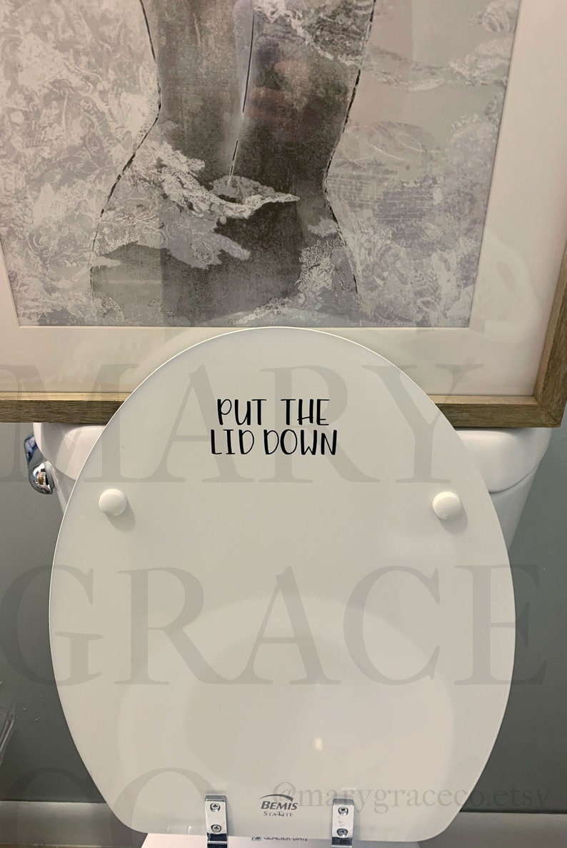 Put the Lid Down Decal Funny Boys Restroom Decor Close the Etsy