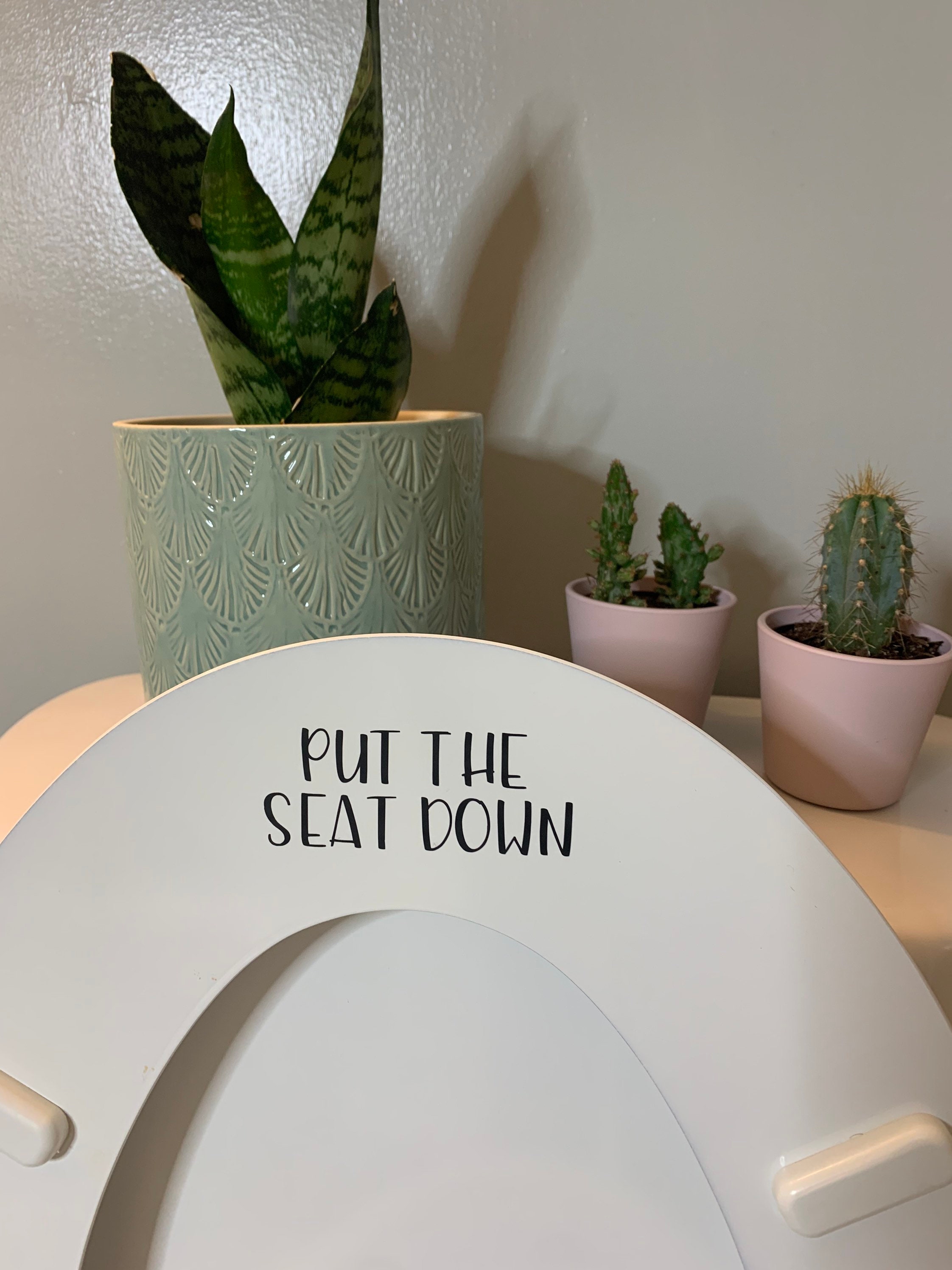 Put the Seat Down Decal Funny Boys Restroom Decor Close the Etsy
