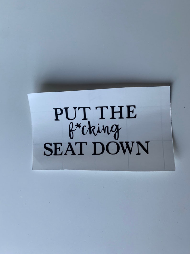 Put the F'in Seat Down Decal Funny Boys Restroom Decor Etsy