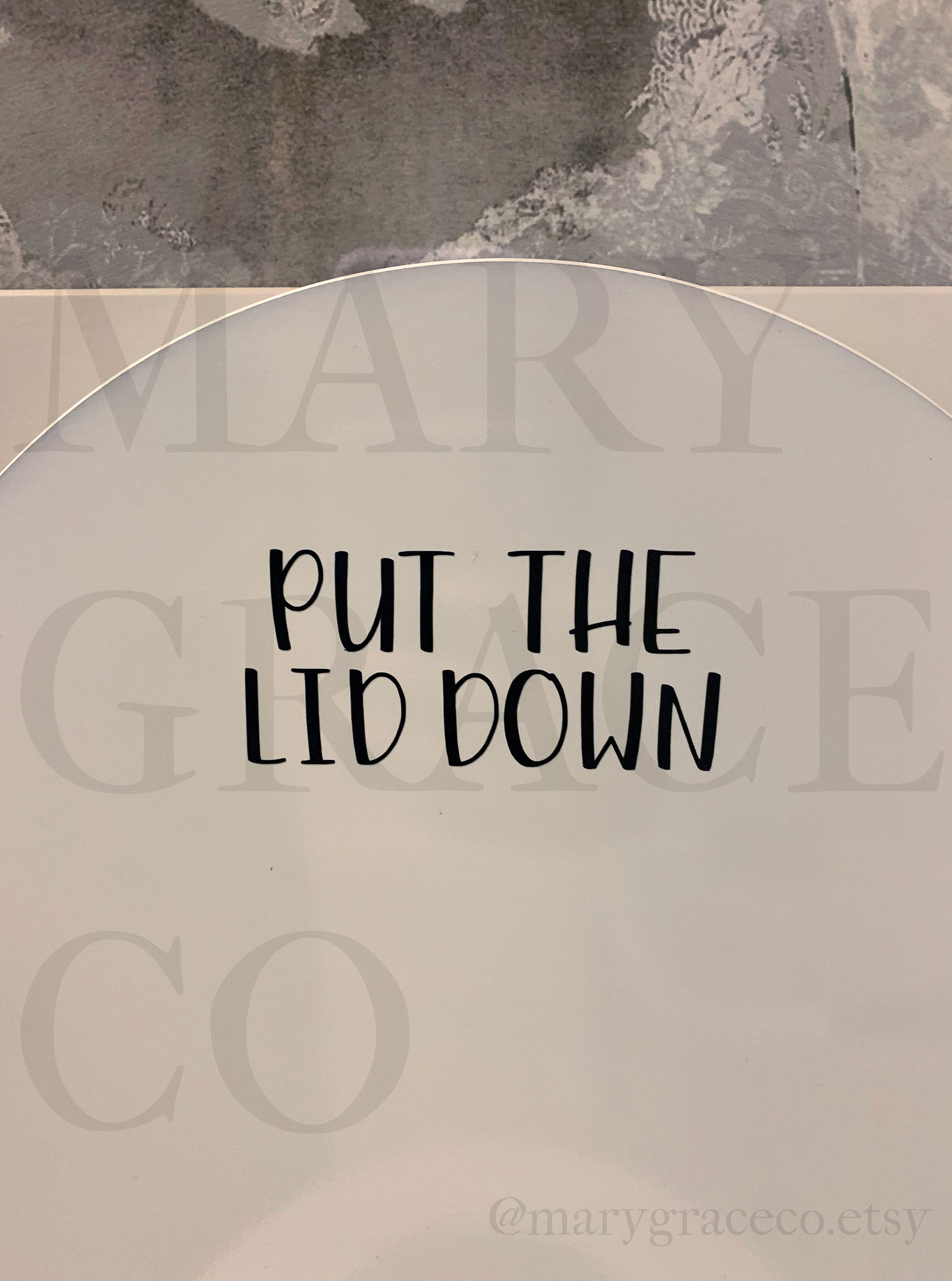Put the Lid Down Decal Funny Boys Restroom Decor Close the Etsy